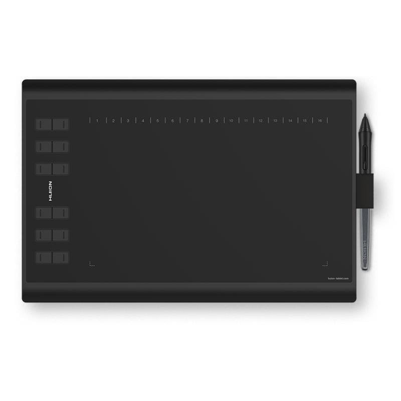 huion Tablette graphique Huion H1060P 5080 LPI 250 x 160 mm 8192 niveaux 12 touches USB