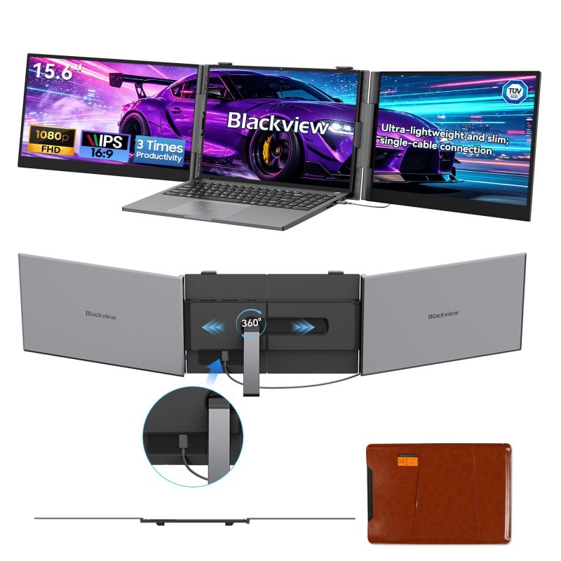 blackview Écran PC Blackview DCM8 15,3 Full HD 60Hz IPS Portable USB-C Dual Carga Inverse