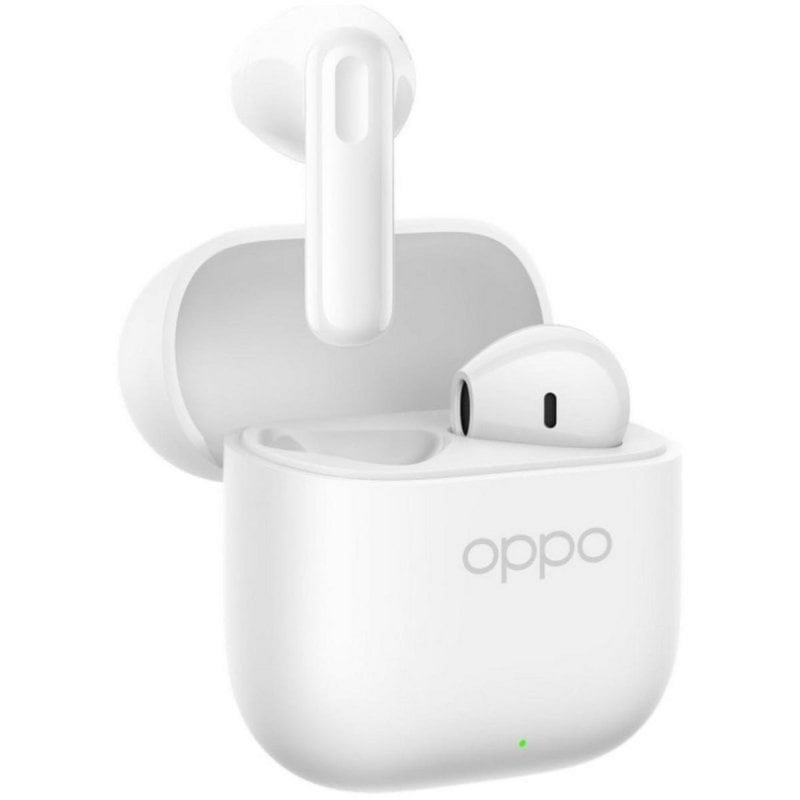 Oppo Écouteurs OPPO Enco Buds3 sans fil Bluetooth avec Réduction du Bruit, IP55, Contrôle Tactile White