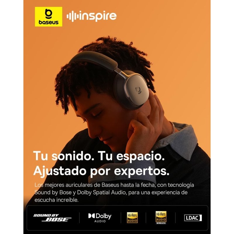 baseus Casque Baseus Inspire XH1 sans fil Bluetooth avec Réduction de Bruit et Hi-Res Audio Black
