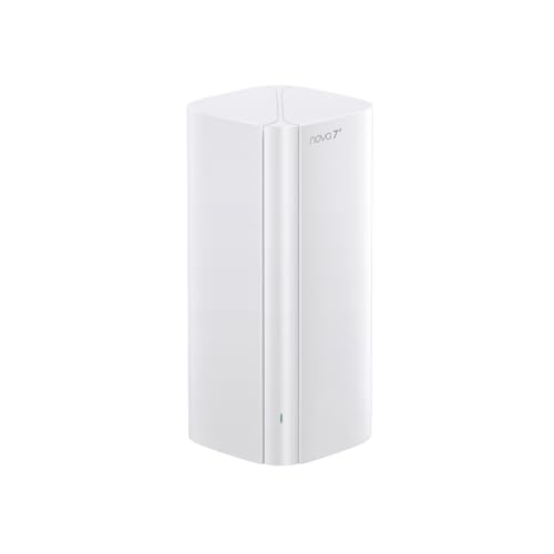 Tenda Nova ME3 Pro 7 Système WiFi Mesh - BE3600 Dual Band (2.4GHz 688Mbps, 5GHz 2882Mbps), Couverture pour Maison de 1-2 Chambres - 3 Ports Gigabit par unité, NFC, WPA3, Paquet de 1