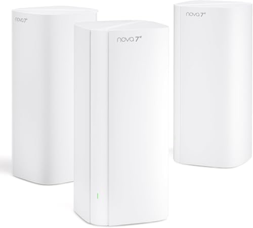 Tenda ME6 Pro WiFi 7 Mesh System - BE5100 Dual Band (2.4GHz 688Mbps, 5GHz 4323Mbps), Wide Coverage, 1×2.5G and 2×1G Gigabit Ports, Easy Mesh, Transparent Roaming, VPN, NFC, Pack of 3