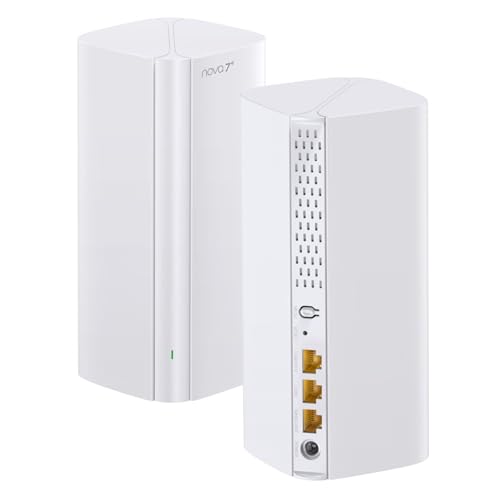 Tenda ME6 Pro WiFi 7 Mesh System - BE5100 Dual Band (2.4GHz 688Mbps, 5GHz 4323Mbps), Wide Coverage, 1×2.5G and 2×1G Gigabit Ports, Easy Mesh, Transparent Roaming, VPN, NFC, Pack of 2