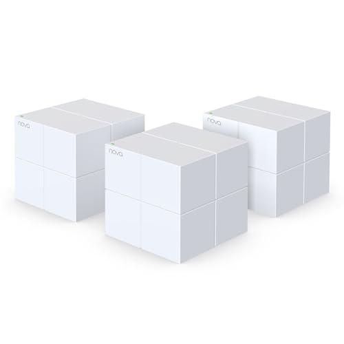 Tenda Nova MW6 WiFi Mesh (3 Pack) AC 1200Mbps - Whole Home WiFi Mesh System - 300㎡ Coverage (3600ft²) - WiFi Repeater Replacement