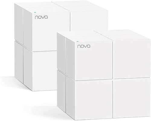 Tenda WiFi Mesh AC1200 Nova MW6 (2 Pack)- WiFi 5 Mesh System for Whole Home - Coverage of 200㎡(2500ft²) - Replacement Extender WiFi Repeater - Parental Control
