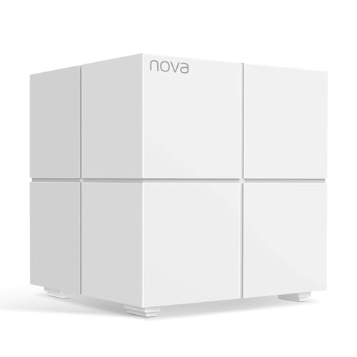 Tenda WiFi Mesh Nova MW6(1 Paquet) AC1200 - Système WiFi Mesh pour Toute la Maison - Couverture de 100㎡(1100ft²)- 2 Ports Gigabits - Contrôle Parental - Compatible avec Toute Les Box