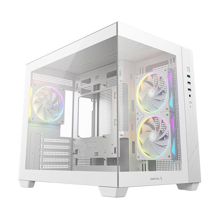 Boitier PC - DEEPCOOL - CG330 - Mini tour - Format Micro-ATX - 3 ventilateurs ARGB inclus - White