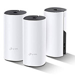 TP-Link Deco E4(3-pack) Systèmes WiFi Mesh rapide - Contrôle parental - Ports Ethernet - Couverture WiFi jusqu'à 370m2 - Compatible avec Amazon Alexa et IFTTT, Blanc