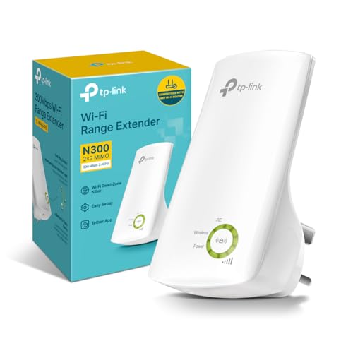 TP-Link N300 Universal Wi-FI Range Extender, Broadband Wi-FI Extender, Wi-FI Booster, Plug and Play, WPS, UK Plug (TL-WA854RE)