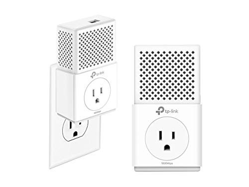 TP-Link AV1000 Adaptateur CPL Gigabit 1 Port, Pass-Through de Prise de Courant, jusqu'à 1000Mbps (TL-PA7010P KIT (EU))