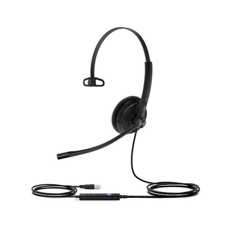 Yealink Casque Yealink UH34 Lite Mono USB-A Black léger avec contrôle intuitif