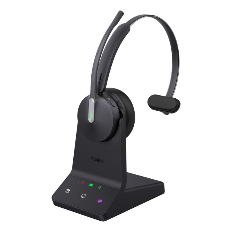 Yealink Auriculaires Yealink WH64 Mono UC sans fil Bluetooth pour bureau avec micro Black