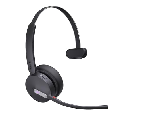 Yealink WH64 Hybrid Mono Teams Casque sans Fil Arceau Bureau Centre d'appels Micro-USB Bluetooth Noir