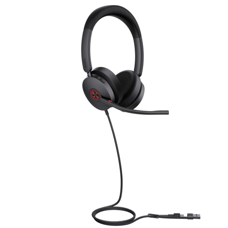 Yealink Casque Yealink UH48 Dual filaire USB-C A pour appels et musique avec réduction de bruit Black