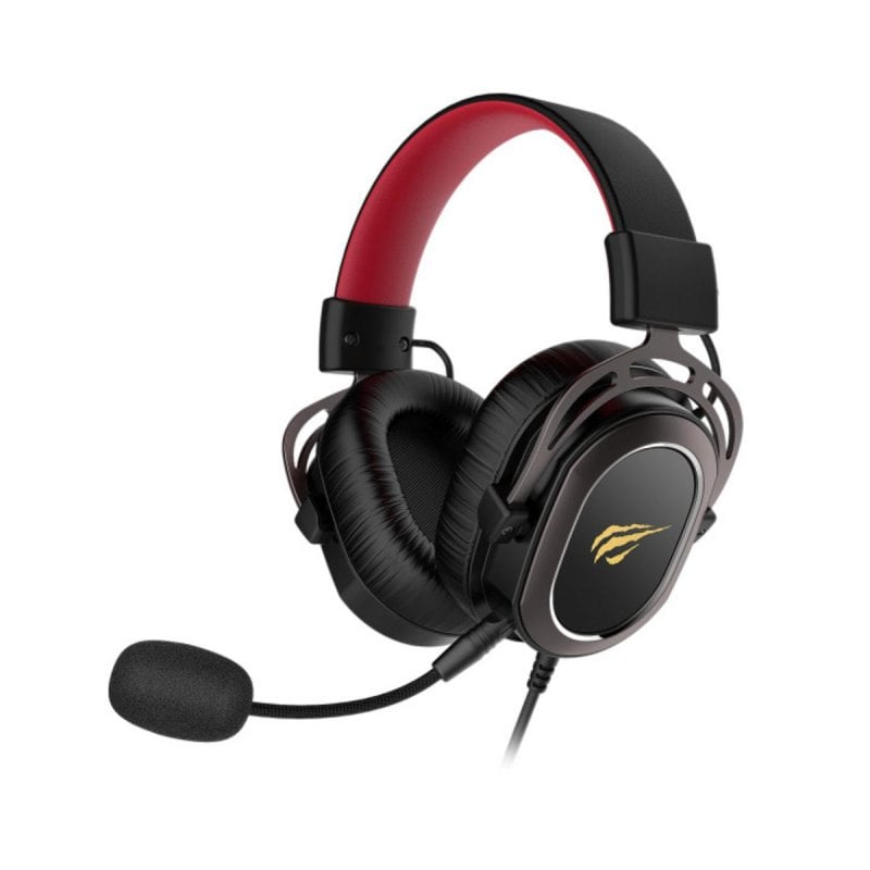 havit Casque Havit H2008D filaire mini-jack pour gaming avec micro, Black et Red