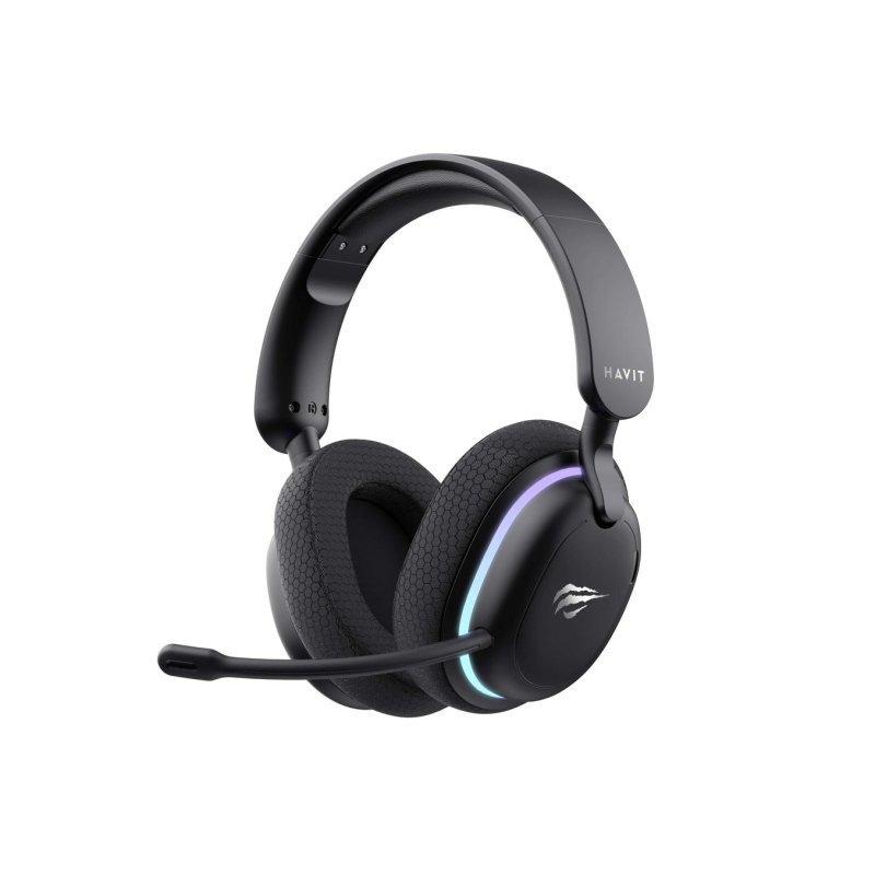havit Casque Havit 6939119040000 sans fil et filaire Bluetooth pour gaming avec micro à réduction de bruit, rétroéclairage, Black