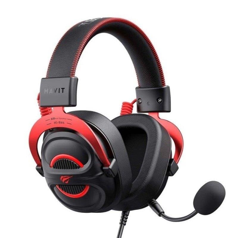 havit Auriculares Havit H2002e avec fil Jack 3,5 mm gaming micro détachable rouges et noirs