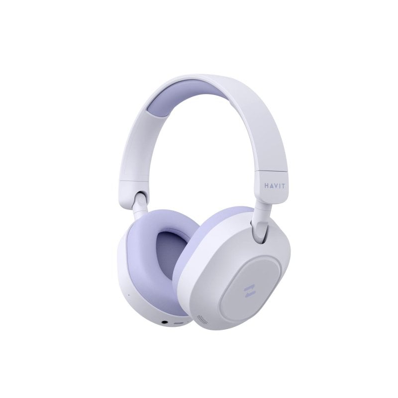 havit Casque Havit H668BT sans fil et filaire Bluetooth avec Réduction Active du Bruit, usage quotidien, Purple