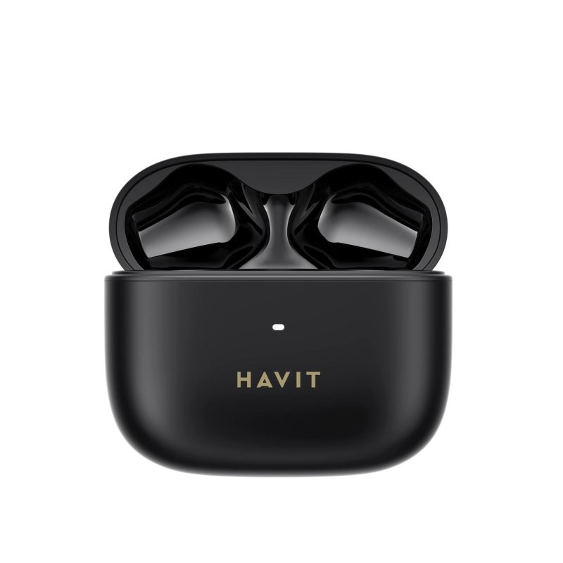 havit Écouteurs Havit 6939119088200 intra-auriculaires sans fil Bluetooth pour appels et musique avec réduction de bruit active, étanches IPX4, noirs