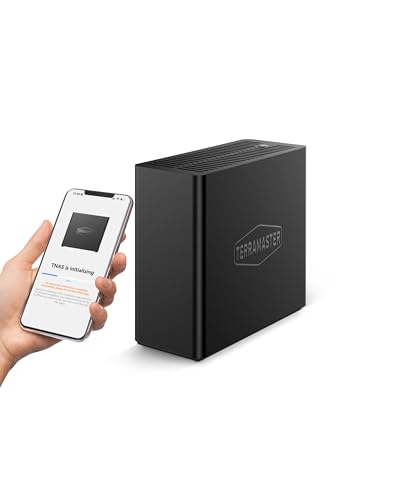 TERRAMASTER Stockage NAS SSD F4 – 4Bay All SSD NAS Server N95 QuadCore CPU, 8 Go de RAM DDR5, Port 5 GbE, Stockage réseau Haute Performance (sans Disque)