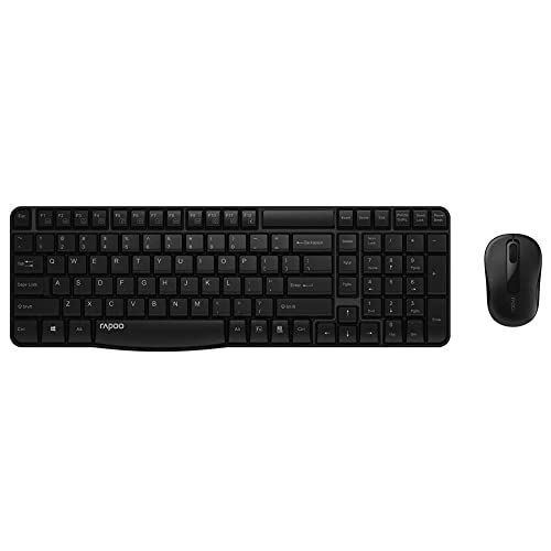 Rapoo X1800S Clavier Souris Incluse RF sans Fil QWERTZ Allemand Noir