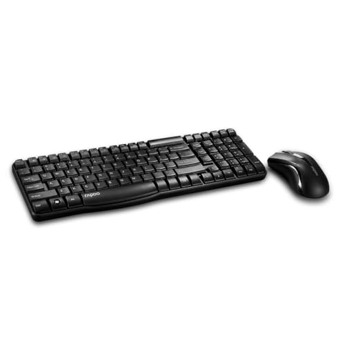 RAPOO Clavier multimédia sans Fil RP X1800S UI-B Souris X1800S - Noir (Mise en Page QWERTY US)