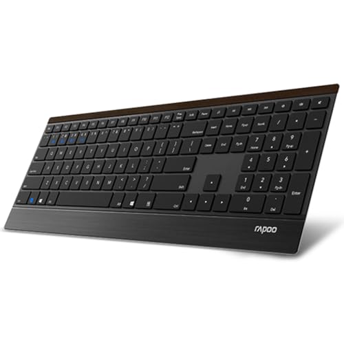 RAPOO RP E9500M UI-B sans Fil Multi-Mode E9500M Clavier - Noir (Mise en Page des États-Unis QWERTY)