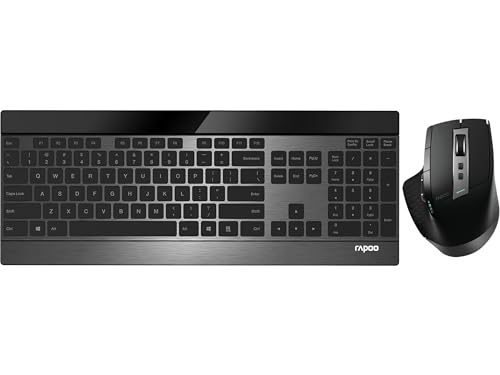 Rapoo 9900m Clavier Souris Incluse QWERTZ Noir