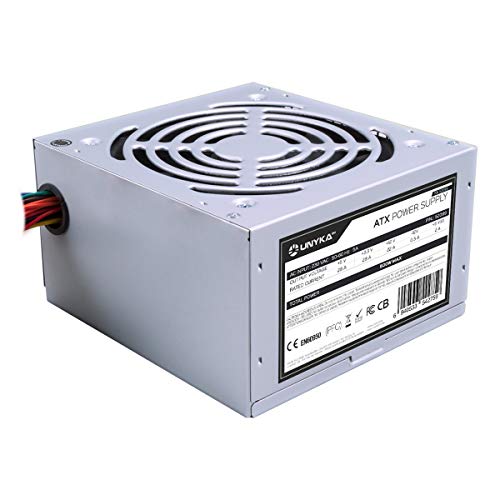 UNYKAch ATX 500W unité d'alimentation d'énergie Argent - Unités d'alimentation d'énergie (500 W, 230 V, 50-60 Hz, 28 A, 22 A, 28 A)