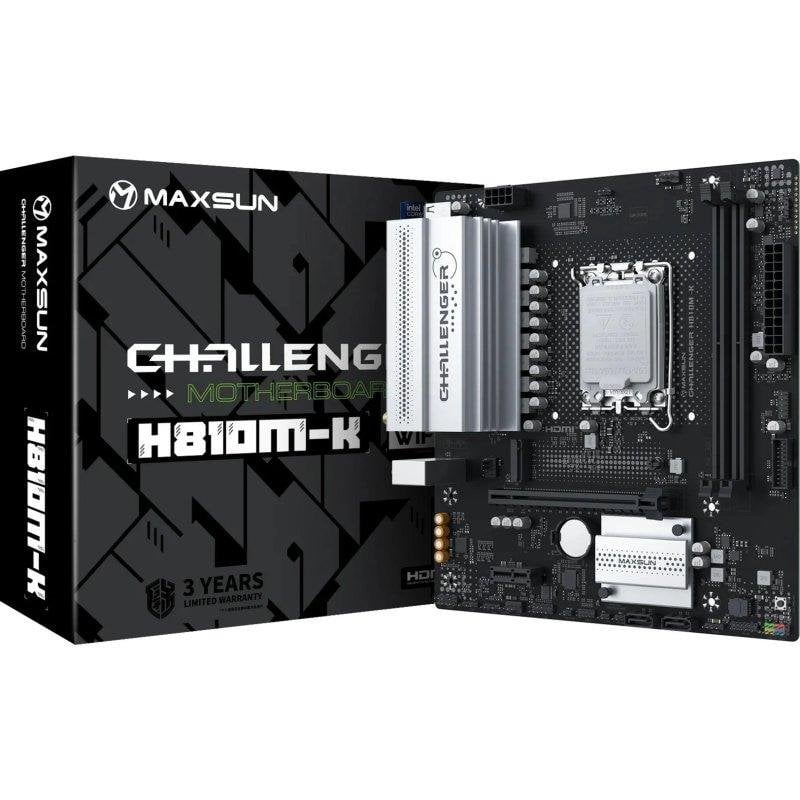 maxsun Carte mere Maxsun MS-Challenger H810M-K WIFI Intel H810 LGA1851 DDR5 micro-ATX WiFi 6 BT 5.2 PCIe 5.0