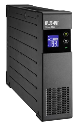 Eaton Onduleur Ellipse Pro 650 IEC - Line Interactive UPS - Puissance 650VA (4 Prises IEC) - Régulation Tension (AVR) - UPS avec Afficheur et Interface USB (Cable USB Inclus) - Noir (ELP650IEC)