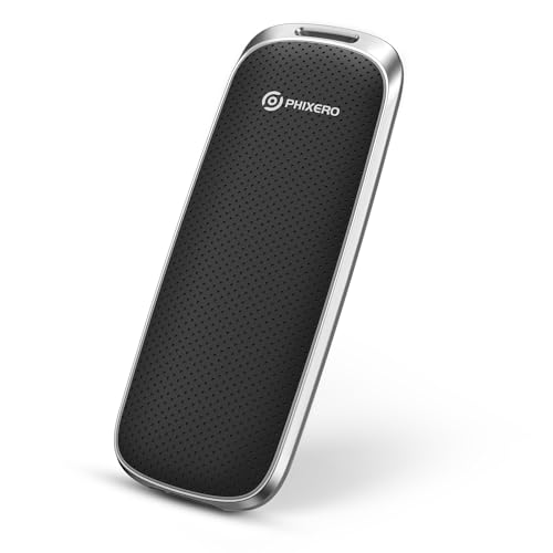 PHIXERO P10PRO Externe NVMe SSD 512Go jusqu'à 1050Mo s, USB 3.2 Gen2, Con Câble USB C 2-en-1, Disque Dur Portable pour iPhone 15 Android Windows Mac, Noir
