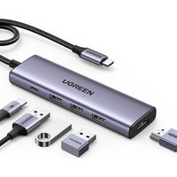 UGREEN Hub 5 ports USB-C vers 3xUSB 3.0 HDMI USB-C 4K60Hz