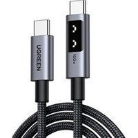 data renforcé Type C-C PD 100 W Nylon 2 m Black et Grey anodisé