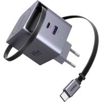 ugreen Chargeur Ugreen Nexode Pro 65W GaN câble USB-C rétractable USB-C USB-A