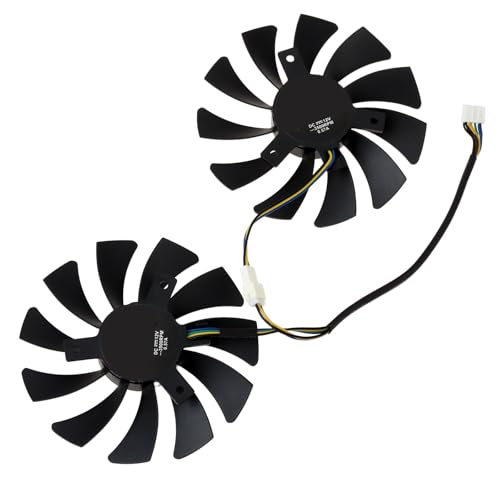 The Lord of the Tools 1 Paire Ventilateur de Refroidissement 4 Broches 85 mm pour Ordinateur de compétition Compatible avec PowerColor RX 5600 5700