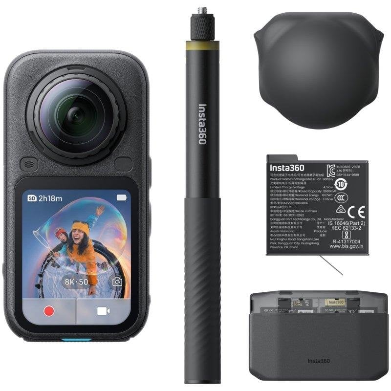 INSTA360 Caméra Sportive Insta360 X6 8K UltraHD WiFi BT UltraWide Stabilisation Avancée