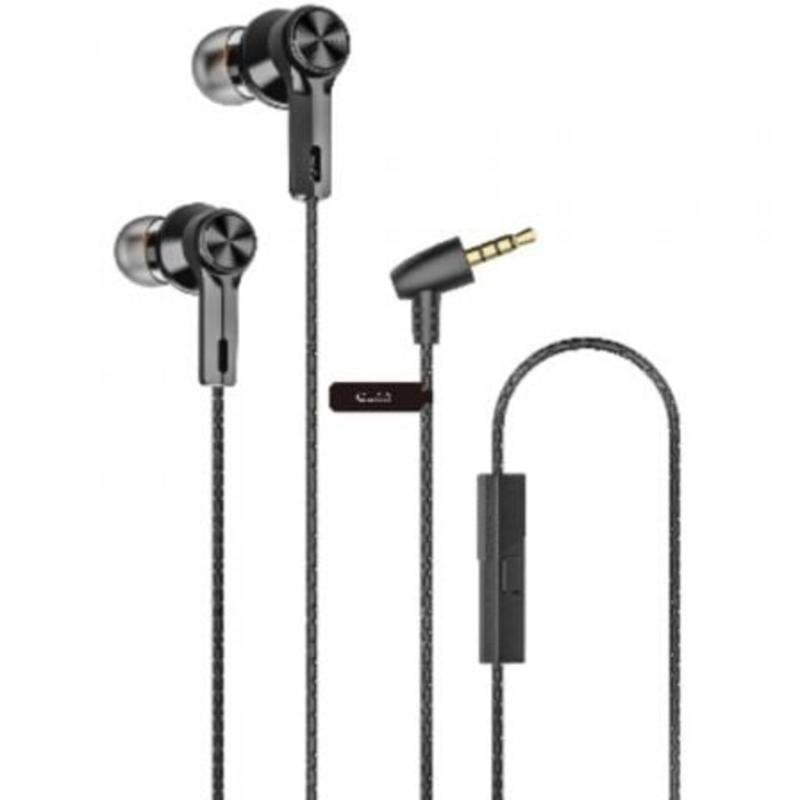 qubo Auriculares Qubo EB-100 avec câble Jack 3,5 mm microphone noirs