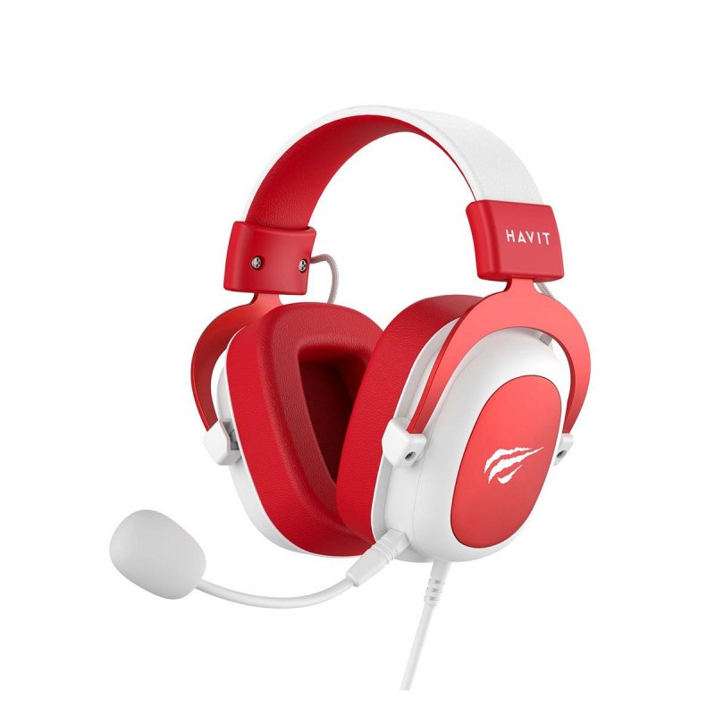 havit Casque Havit 6950676214147 filaire Jack 3,5 mm pour gaming micro serre-tête Red White