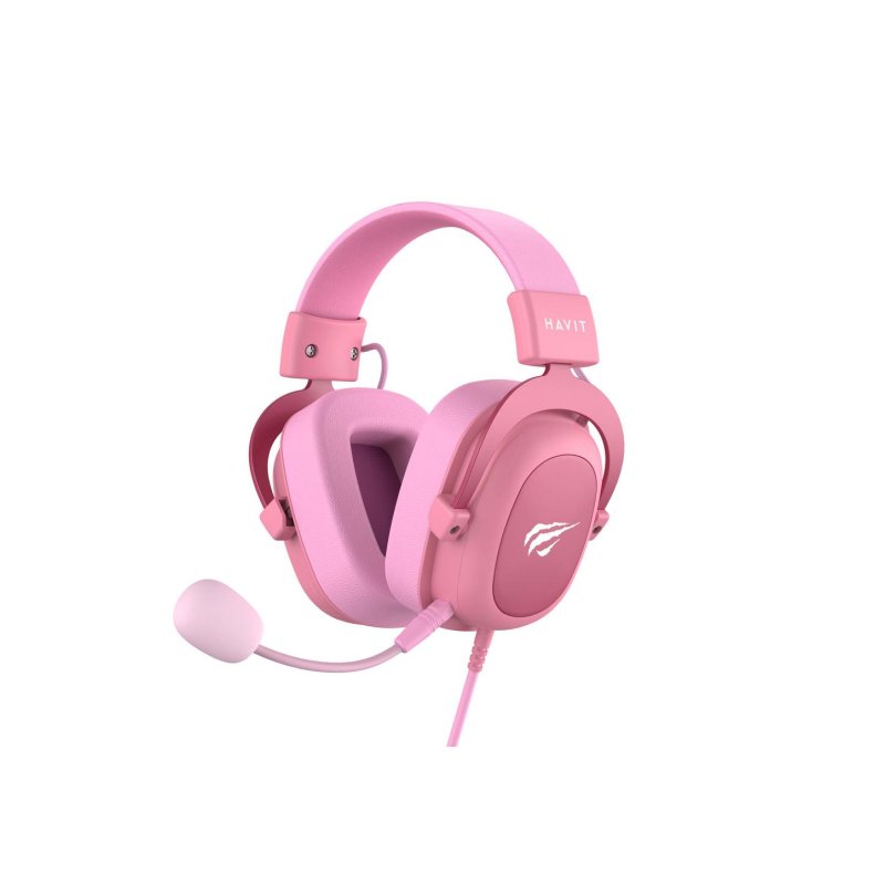 havit Casque Havit 6950676215465 filaire Jack 3,5 mm pour Gaming avec micro Boom Rose