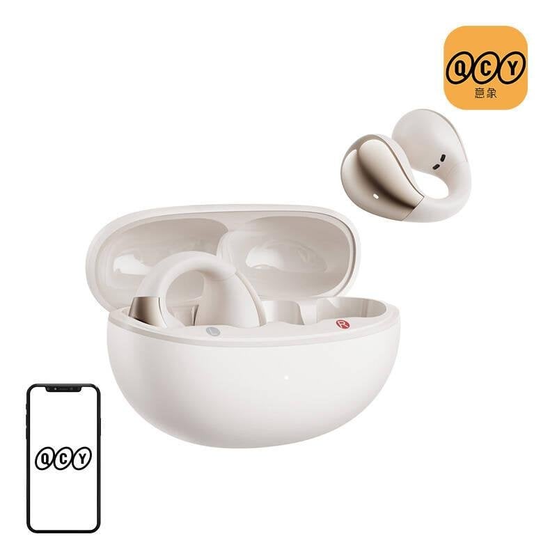 qcy Auriculares QCY Crossky Clip C30 Bluetooth 5.4 sans fil sportifs blancs