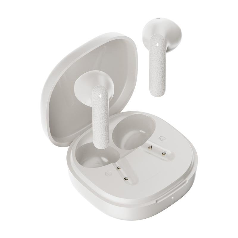 qcy Auriculares QCY T41 sans fil Bluetooth 5.4 avec réduction de bruit, IPX4, 35h autonomie White