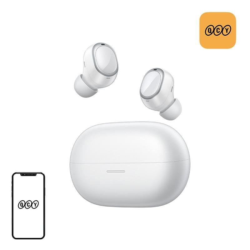 qcy Auriculares QCY MeloBuds A30 sans fil Bluetooth 6.0 avec ANC, micro et IPX5 White