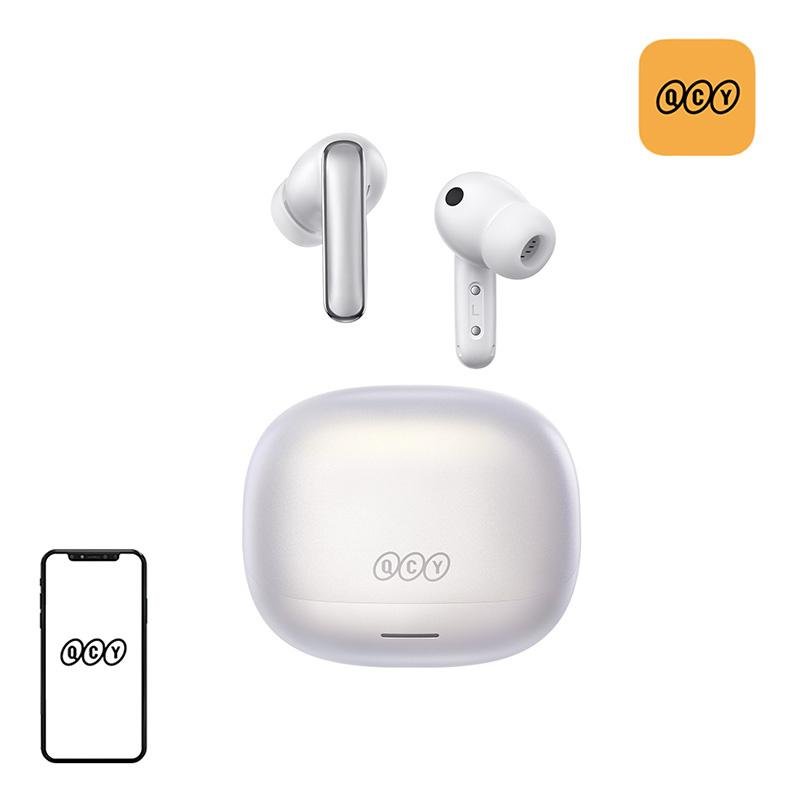 qcy Auriculares QCY MeloBuds N65 sans fil Bluetooth 6.0 ANC adaptatif IPX5 White