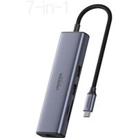 UGREEN Dock USB-C 7 en 1 - HDMI 4K 60Hz 100W 0,20m Gris