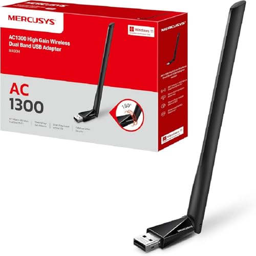 mercusys Adaptateur USB WiFi Mercusys MA30H 1300 Mbit s Double Bande Antenne Externe