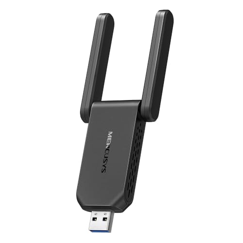 MERCUSYS MA32H Adaptateur USB WiFi Puissante AC1300Mbps, Antennes à Gain Elevé, Dongle WiFi, Bi-Bande, MU-MIMO, WPA3, Brancher et Utiliser, Compatible avec Windows 11 11