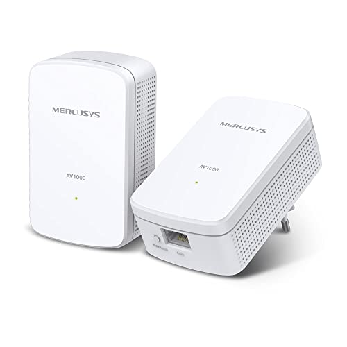 Mercusys Kit Adaptateur Powerline MP500, 1000 Mbit s HomePlug AV2, Port Gigabit, Plug Play, sans Wi-FI