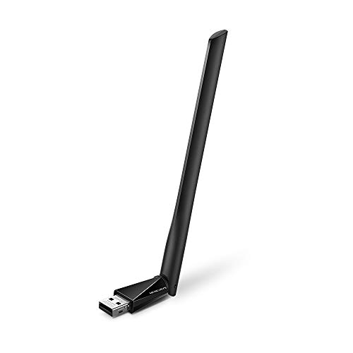 MERCUSYS MU6H TP-Link Cle WiFi AC650Mbps, Clé WiFi pour PC, Antenne WiFi, Adaptateur Clé USB WiFi, Carte WiFi pour PC, Antennes à Gain Elevé, Dongle WiFi Bi-Bande, Compatible avec Windows 11 10 8.1 7
