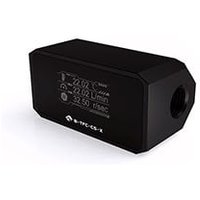 M.RED Fitting droit noir avec LCD température et debit